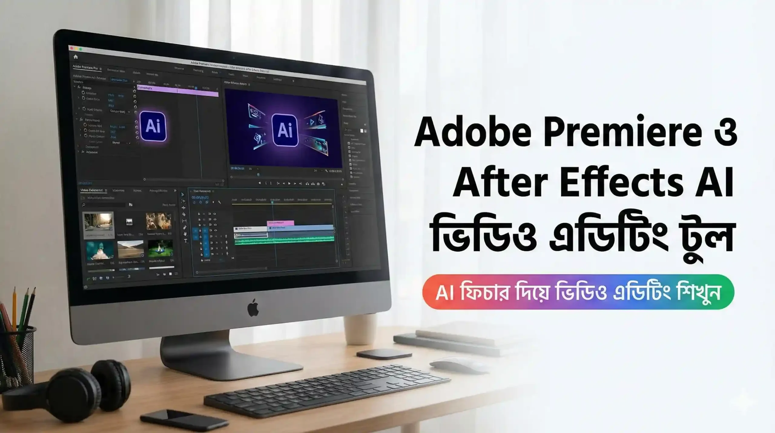 Adobe Premiere ও After Effects AI ভিডিও এডিটিং টুল