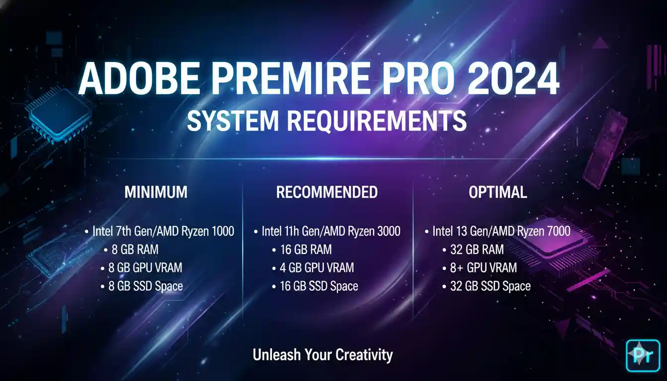 Adobe Premiere Pro 2024 System Requirements