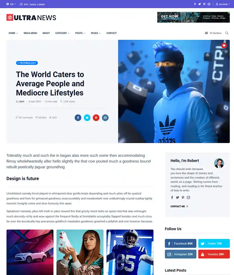 UltraNews v4.2.0 – Laravel Website image1