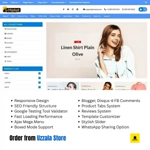 S Market v1.0 – Ecommerce Premium Blogger Template