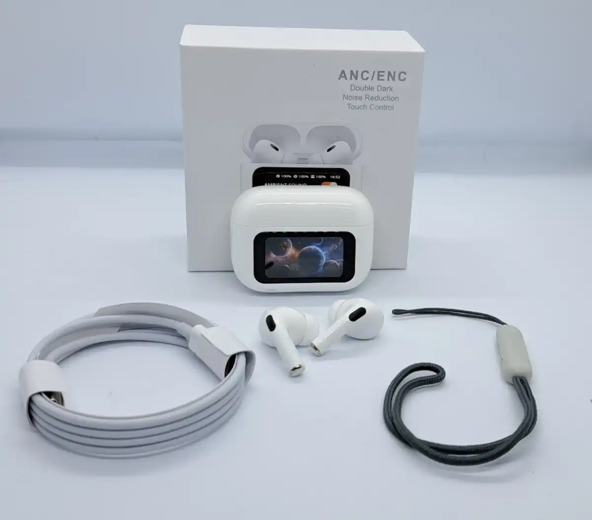 Airpods A9 Pro ANC Touch Screen Display Earbuds