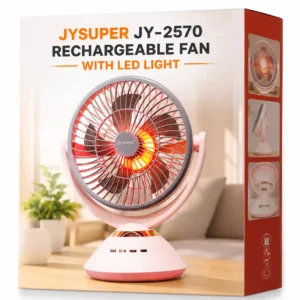 JYSUPER JY-2570 Rechargeable Fan with LED Light thumbnail