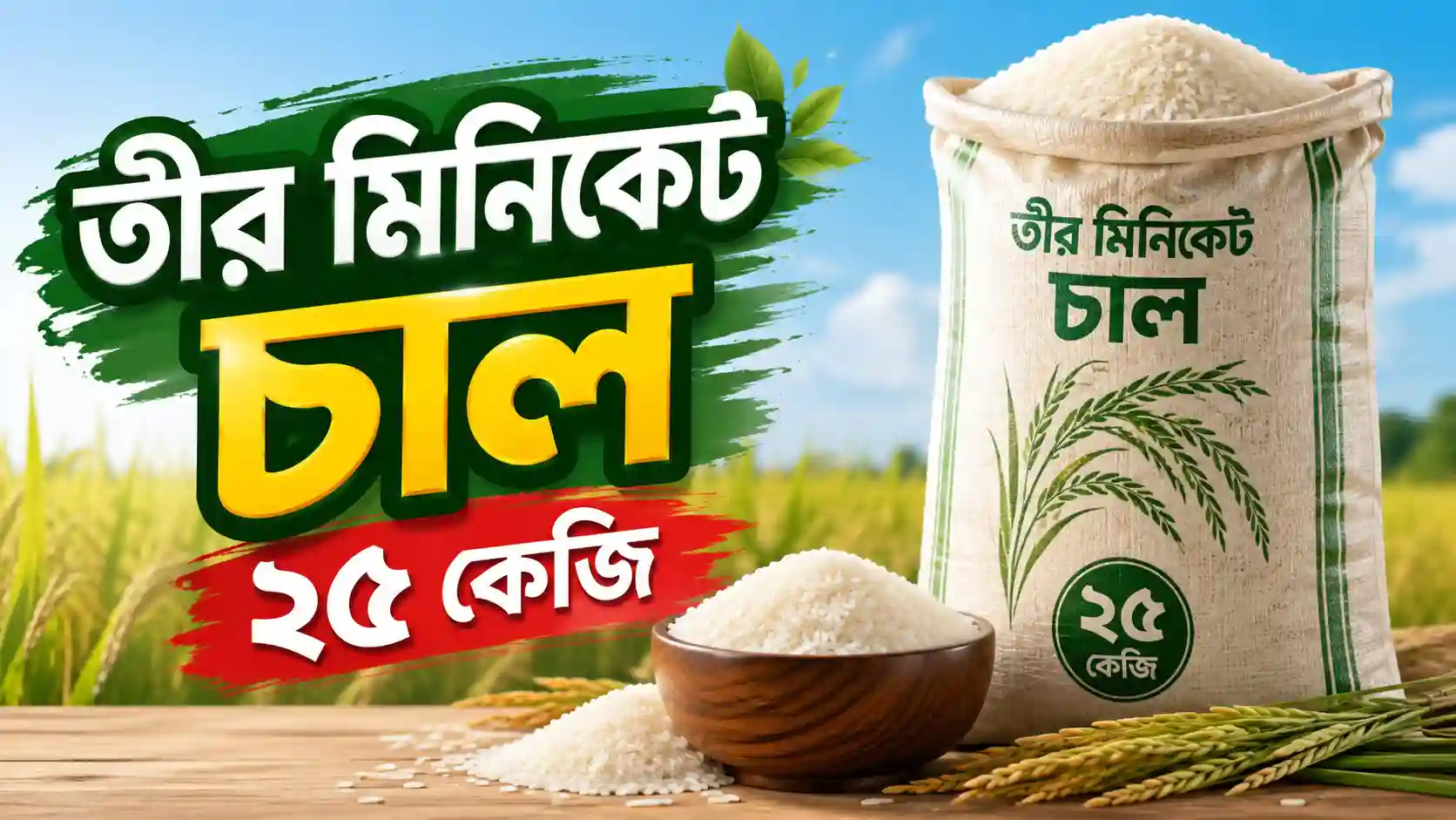 তীর মিনিকেট চাল ২৫ কেজি দাম